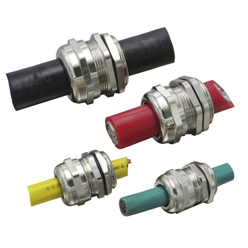 镀镍黄铜电缆接头 - HX-NP series - YUEQING HONGXIANG CONNECTOR  MANUFACTRER CO., LTD - 黄铜 / IP68 / 螺纹