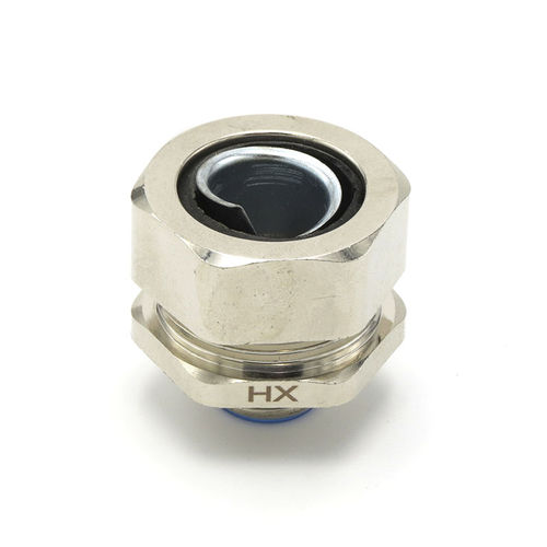 镀镍黄铜电缆接头 - HX-DPJ series - YUEQING HONGXIANG CONNECTOR  MANUFACTRER CO., LTD - 不锈钢 / IP66 / 螺纹
