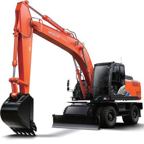 中型挖掘机 - ZX210W-5A - Hitachi Construction Machinery Europe - 轮胎式 / 用于建筑工地