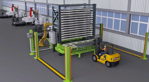 立式自动仓储系统 - 15L  - SHAOXING SMARTECH MACHINERY MANUFACTURING CO.,LTD. - 用于钢板 / 紧凑型 / 托盘