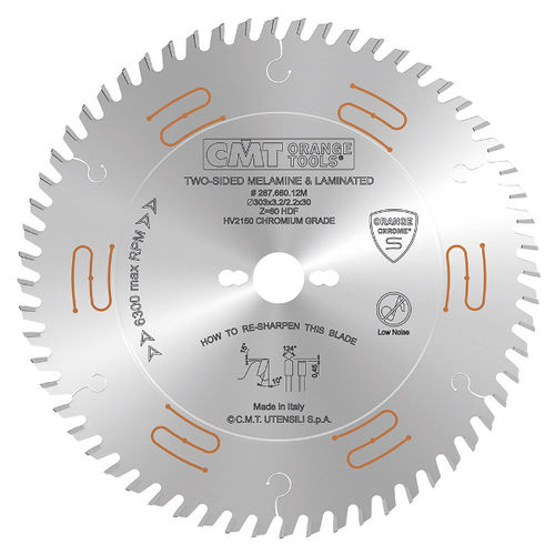 圆锯片 - 285.chromefinish series - CMT Orange Tool - 钢 / 用于木材