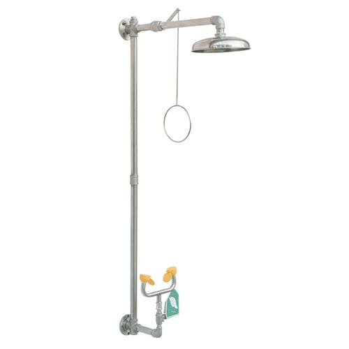 壁挂工业淋浴器 - SS-H100 - Fortune Protection Safety Ltd. - 带洗眼器