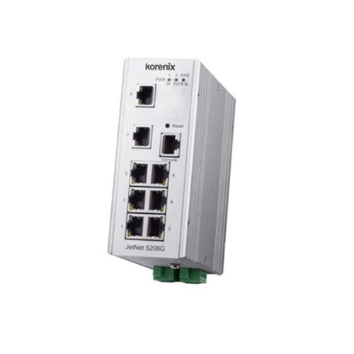 管理型网络交换机 - JetNet 5208G - Beijers Electronics APAC - 9 个接口 / 2 级 / DIN导轨