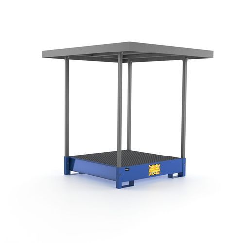 油桶盛漏托盘 - VAT400R - Ricomi srl - 4 桶 / 电镀钢