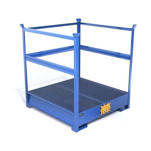 油桶盛漏托盘 - ECO404 - Ricomi srl - 4 桶 / 电镀钢 / 电镀网格
