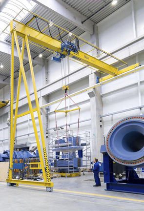 单梁半门式起重机 - Alexandria Crane Systems - 轨道 / 电动