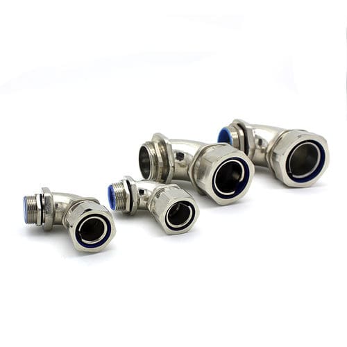 液压接头 - JX-M-9D series - YUEQING JIXIANG CONNECTOR CO., LTD - 螺纹 / 肘型 / 镀镍黄铜