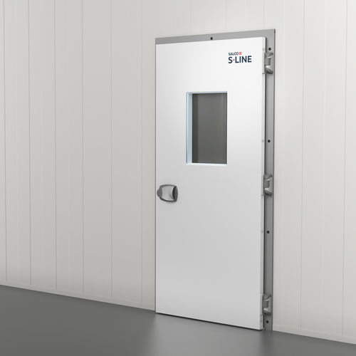 带铰链门 - BD-1804 - Salco Industrial Doors - 人行道 / 不锈钢 / 铝框架