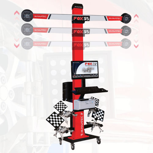 3D车轮对准机 - FOX Auto BoomX Smart Mobile - Manatec Electronics Pvt. Ltd. - 车用 / 带自动摄像头