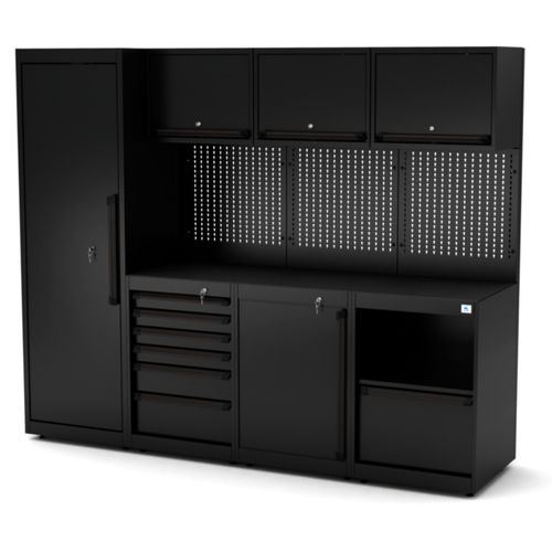 金属工作台 - WB-C241P - RO & Co. S.p.A. Keen Space - 用于车间 / 6 屉式 / 带工具板