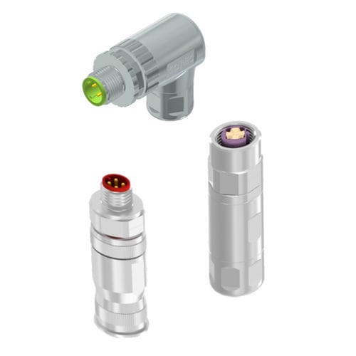 可现场装配电连接器 - IC AUTOMATION - 压接式 / 螺纹 / M8