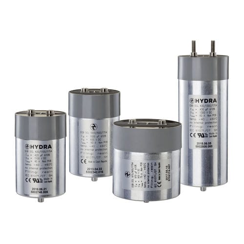 DC-link电容器 - E-DCL series - HYDRA a.s - 金属化聚丙烯膜 / 圆柱形 / 工业