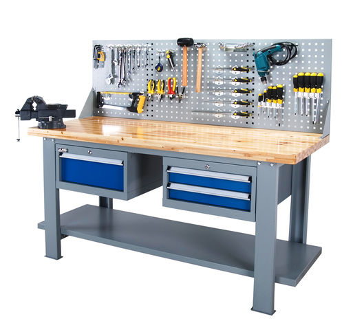 钢工作台 - FZ-1007A - ChengDu SanJi Technology Co.,LTD - 3 屉式 / 带工具板 / 重载