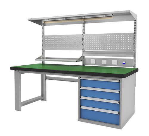 钢工作台 - FZ-1041 - ChengDu SanJi Technology Co.,LTD - 4 屉式 / 分区 / 带工具板