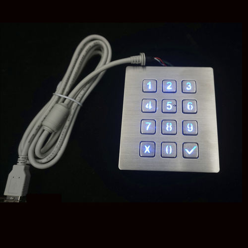 背光数字键盘 - MKA-34-NL-V1 - MATE TECHNOLOGY SHENZHEN LIMITED - 12键 / 面板式 / 不锈钢