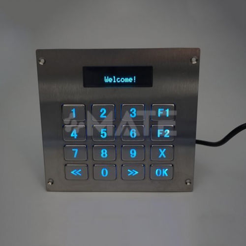 LCD显示屏数字键盘 - MKA-44N-VFD - MATE TECHNOLOGY SHENZHEN LIMITED - 16键 / 面板式 / 金属