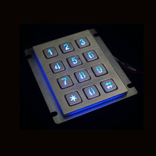 12键数字键盘 - MKA-12NL - MATE TECHNOLOGY SHENZHEN LIMITED - 面板式 / 不锈钢 / RS-232