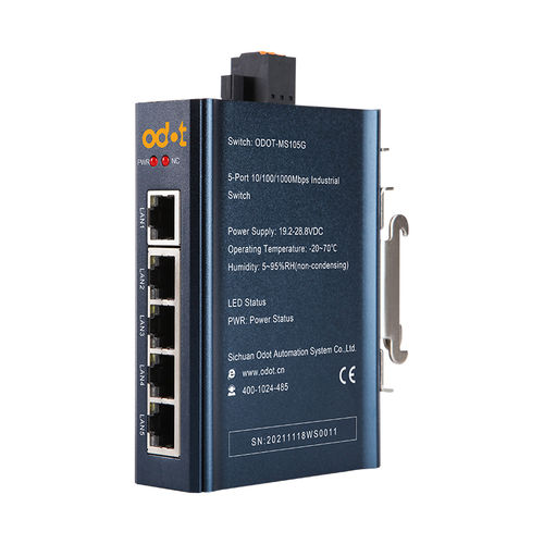 非管理型以太网交换机 - ODOT-MS105G - ODOT Automation - 5端口 / DIN导轨 / RJ45