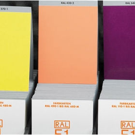 RAL比色图表 - E1 single cards - RAL colours
