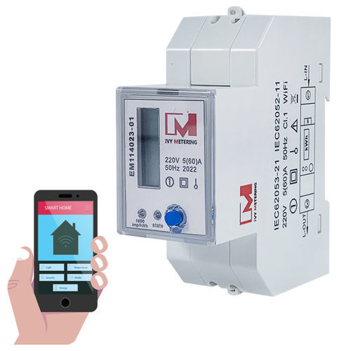 单相电能表 - EM114023-01 - IVY METERING - DIN导轨 / LCD显示 / 50 Hz