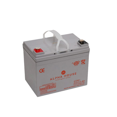 矩形电池 - AG12-40 AGM+GEL - Alpha House Ltd - 12V / UL / CE
