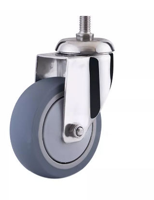 回转脚轮 - 310TS-100032P-52S - Taizhou Wanda Casters & Hardware Mfg. Co., Ltd. - 螺纹杆式 / 橡胶 / 不锈钢
