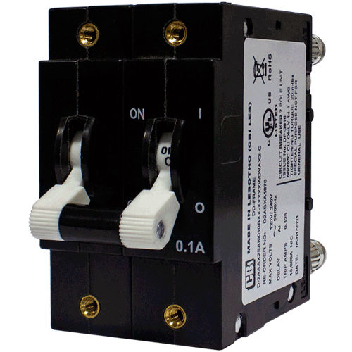 液压电磁断路器 - D2P series - CBI-electric: low voltage - 交流 / 双极 / 手动复位