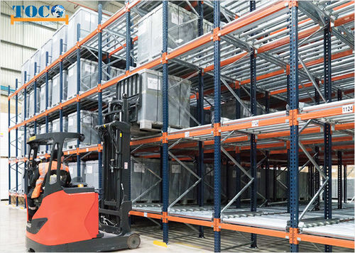 重力输送货架 - IGF01 - NANJING TOCO WAREHOUSE EQUIPMENT CO., LTD. - 动态 / 紧凑型 / 货盘