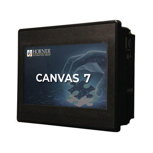 HMI触摸屏式可编程控制器 - Canvas 7 - Horner Automation - 面板安装 / 内置I/O / 模拟输入