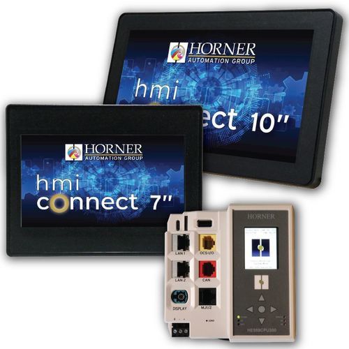 DIN导轨可编程控制器 - CPU300 - Horner Automation - 带有可扩展 I/O 卡 / 以太网 / CANopen