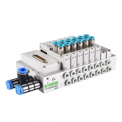 歧管气动分配器 - TVT-S14-M-8-6D2 - Ningbo VPC Pneumatic Co., Ltd. - 线轴 / 螺线管驱动 / 先导式