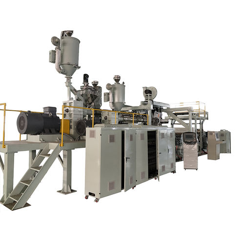 平挤薄膜管道挤出生产线 - 90/120/90 - Qingdao Weier Plastic Machinery Co., Ltd. - 用于PP / 用于PE / 用于CPP