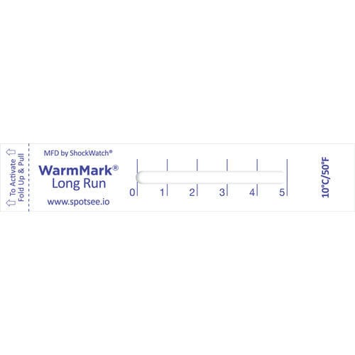 时间-温度监控标签 - WarmMark Long Run - SpotSee - 粘贴式 / 矩形 / 白色