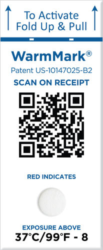 安全标签 - WarmMark QR - SpotSee - 发货 / 粘贴式 / 用于化学品