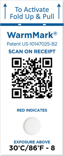 发货标签 - WarmMark QR - SpotSee - 粘贴式 / 用于化学品 / 用于电子元件