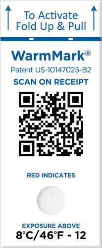 安全标签 - WarmMark QR - SpotSee - 发货 / 粘贴式 / 用于化学品