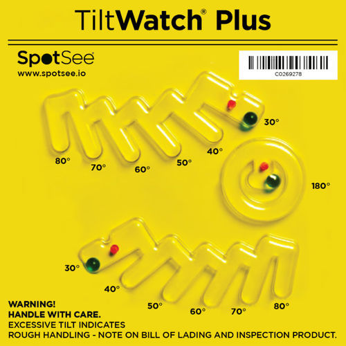 倾斜式指示器 - TiltWatch® Plus  - SpotSee - 标签 / 易安装 / 不可逆