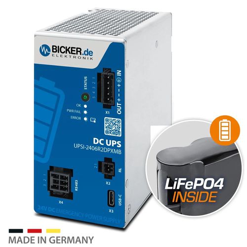 直流不间断电源 - UPSI-2406R2DP3MB - Bicker Elektronik GmbH - 24伏 / LiFePO4 / 紧凑型