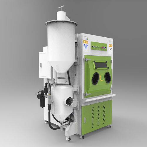 压力式喷砂间 - TB-PN1200 - Tongbao Surface Processing Equipment - 手动 / 带有旋转台 / 重型应用