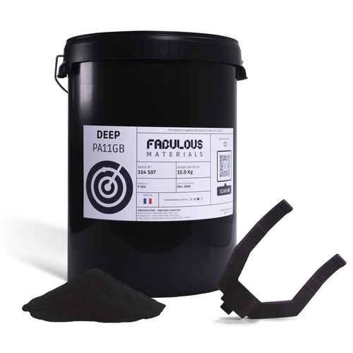 Nylon®3D打印粉末 - DEEP PA11 black GB - FABULOUS - PA / 耐腐蚀 / 防磨损