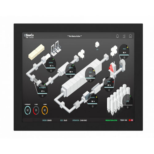 5线电阻式触摸屏显示器 - IMC-190X - INDATECH - LED背光 / 工业 / 19"
