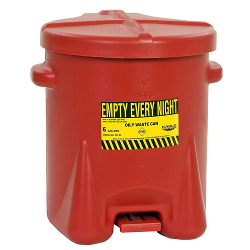 聚乙烯垃圾桶 - 93FL Eagle - Justrite Safety Group - 用于废油 / 圆盖 / 脚踏式