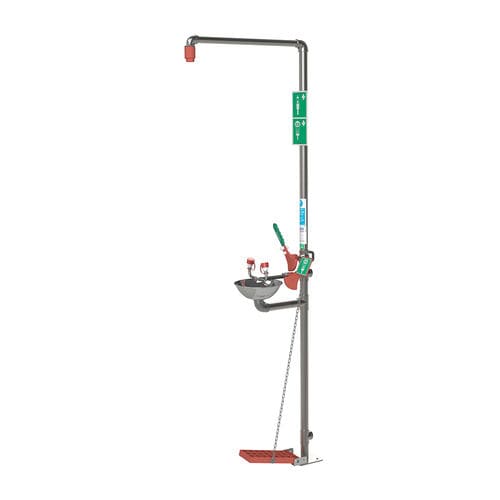 落地工业淋浴器 - EXP-SD-18GS/85G(D) - Justrite Safety Group - 户外 / 带眼部/面部喷淋器 / 自主
