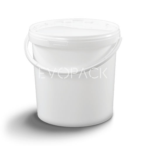 塑料桶 - 80007 - EVOPACK - 圆形 / 带盖 / 带把手