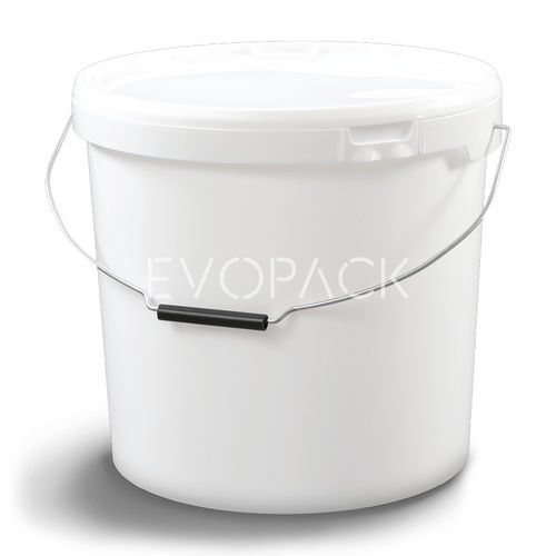 塑料桶 - 80012 - EVOPACK - 圆形 / 带盖 / 带把手