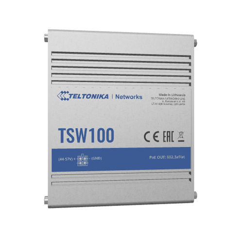 非管理型以太网交换机 - TSW100 - Teltonika Networks - 5端口 / 千兆以太网 / DIN导轨