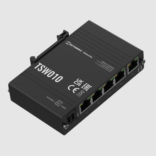 非管理型以太网交换机 - TSW010 - Teltonika Networks - 5端口 / DIN导轨 / 壁挂安装
