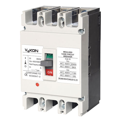 模壳式断路器 - VCM1 series - ZHEJIANG VEKON TECHNOLOGY CO.,LTD - 热量 / 防短路 / 用于过载