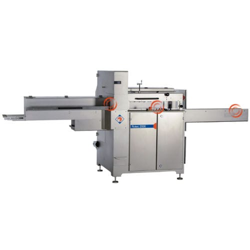 流水线面包切片机 / 圆盘 - ROTEC 2000 - Rego Herlitzius GmbH - 带传送带
