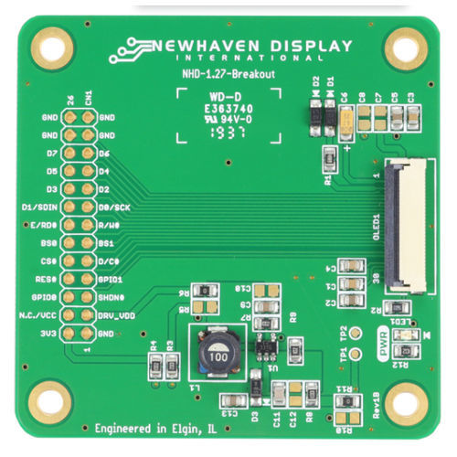 电路板 - NHD-1.27-Breakout - NEWHAVEN DISPLAY INTERNATIONAL